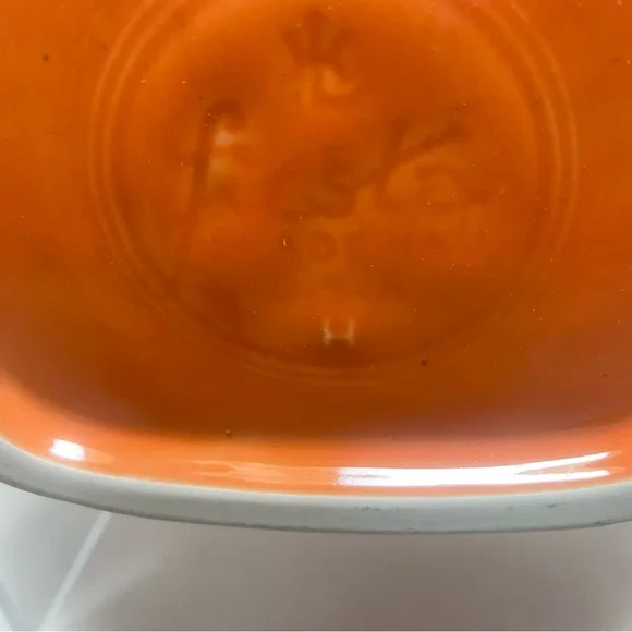 Vtg  7.25 inch fiesta ware persimmon orange disc pitcher Homer Laughlin retired - Picture 6 of 6